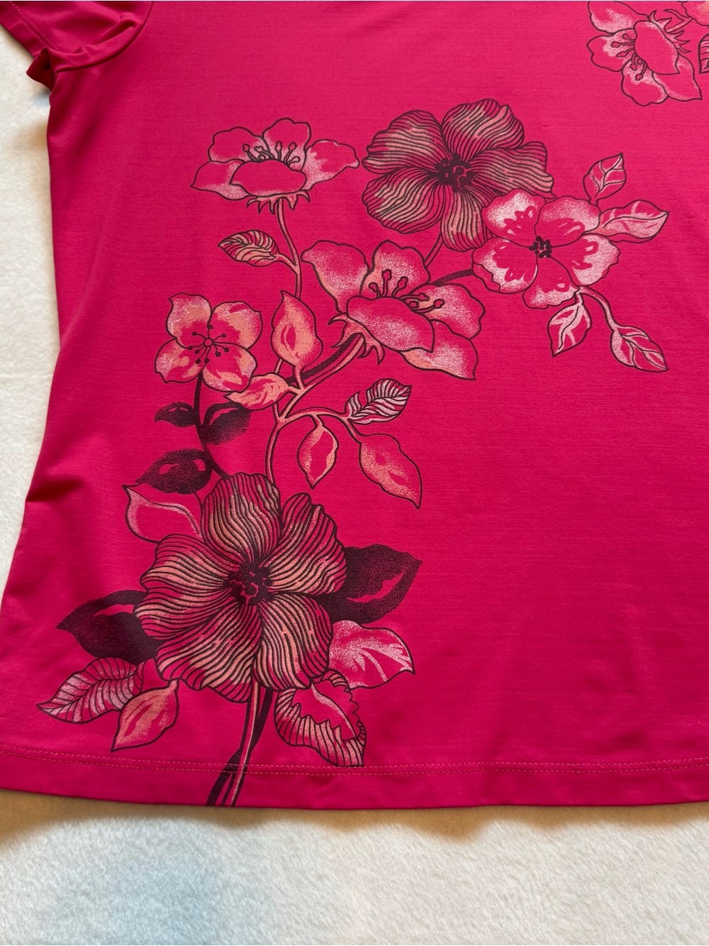 Tranquility by Soma Womens Short Sleeve T Shirt Pink Floral Cottagecore Sz Large - Picture 9 of 12